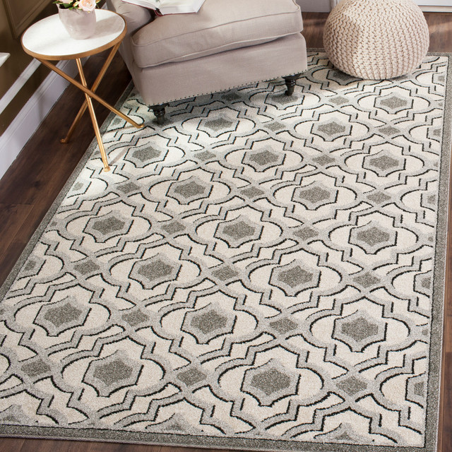 Amherst Indoor Outdoor Rug Ivory Gray Terranean