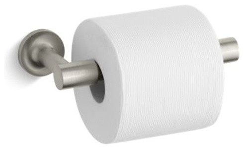 Kohler Purist Pivoting Toilet Tissue Holder, Vibrant Brushed Nickel