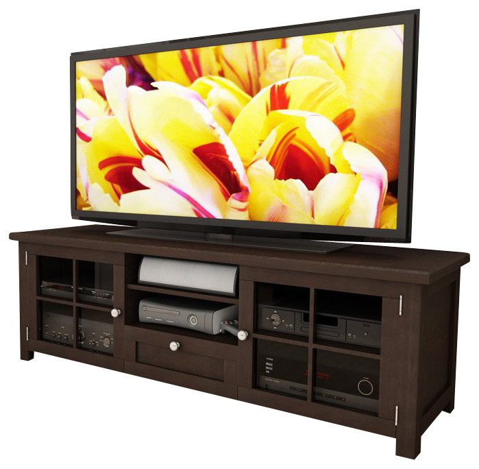 CorLiving Arbutus 63" TV Stand in Dark Stained Espresso Transitional