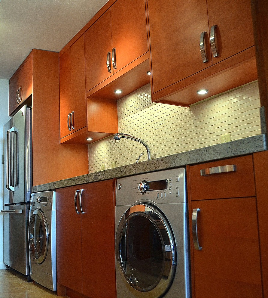 Design ideas for a contemporary laundry room in Hawaii.