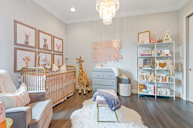 blush and gold nursery