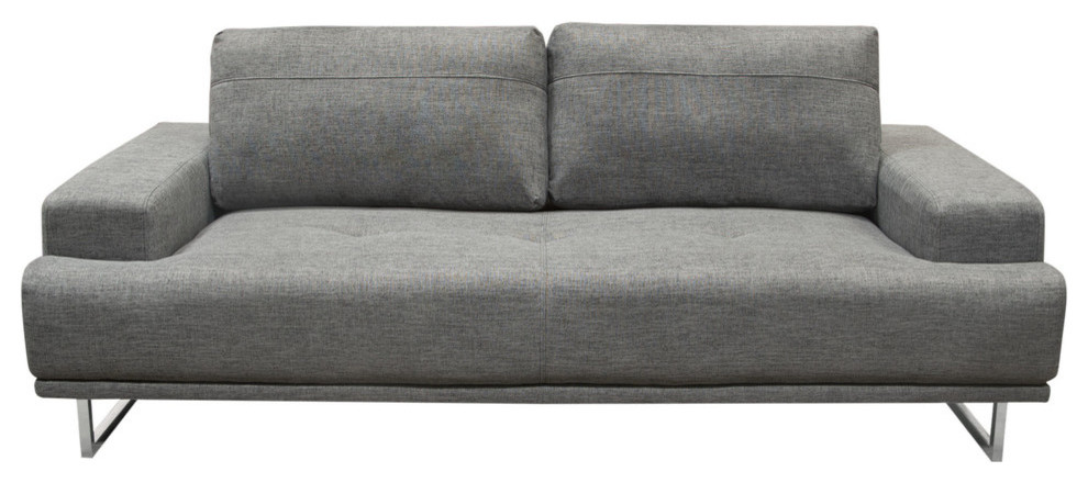 Russo Sofa With Adjustable Seat Backs, Space Gray Fabric