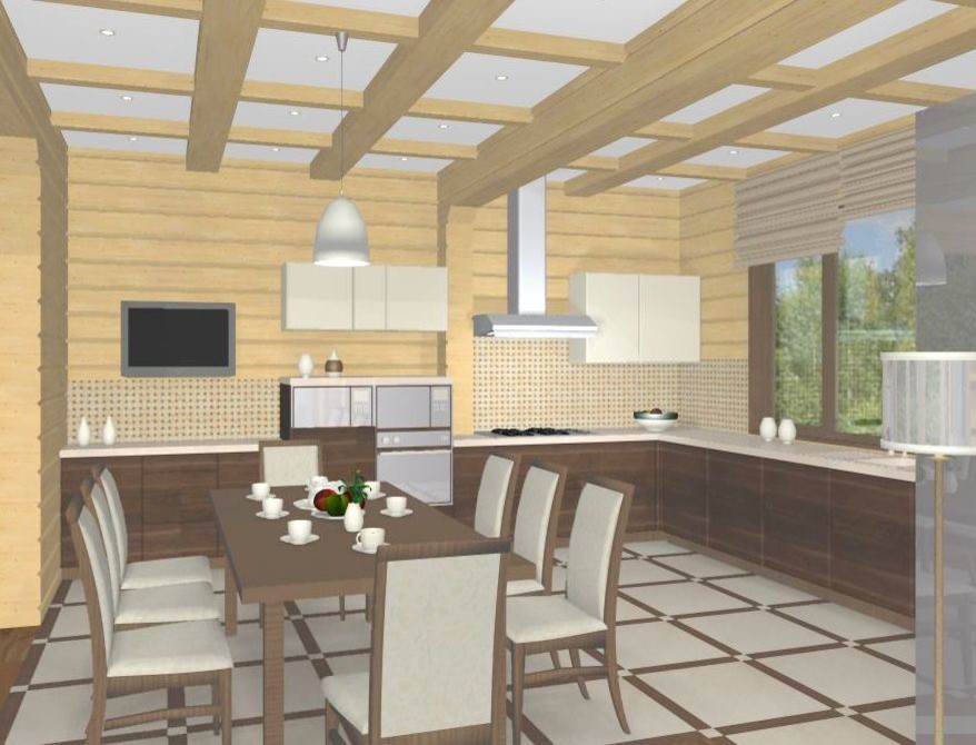 Интерьер деревянного дома (брус)