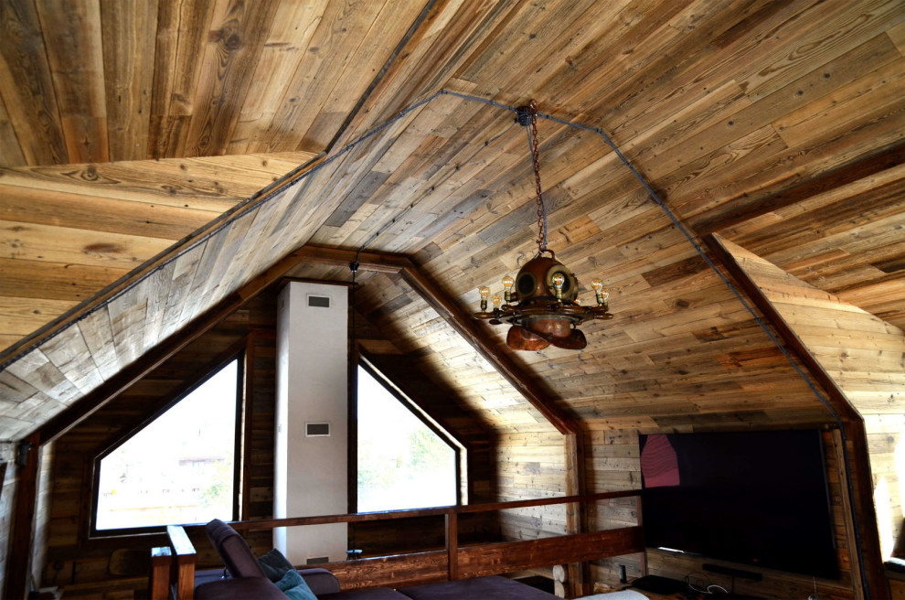 ВНУТРЕНЯЯ ОТДЕЛКА ДОМА В СТИЛЕ ШАЛЕ