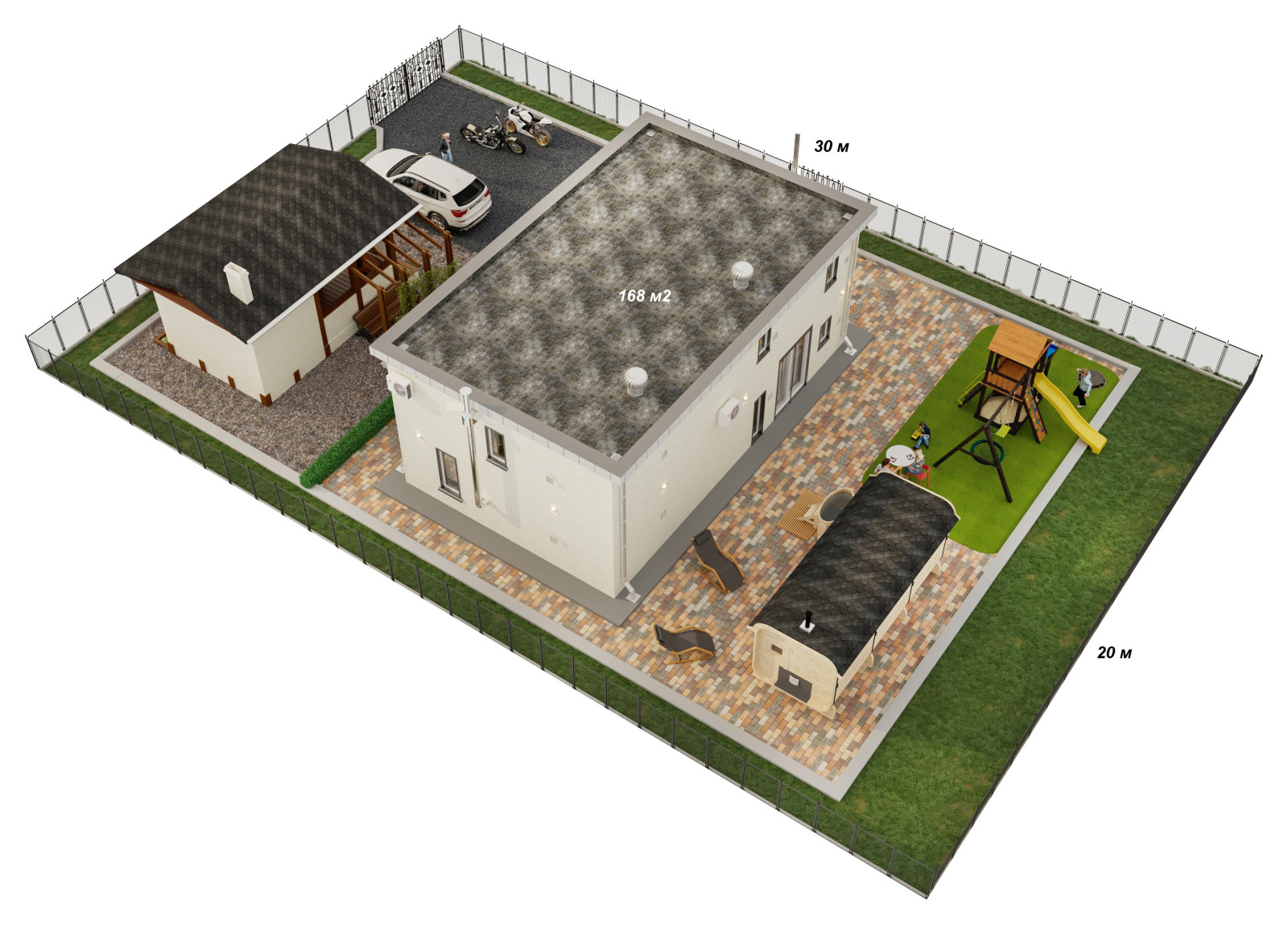 Частный дом 168 м2 в посёлке Романово-Лайф, Подмосковье