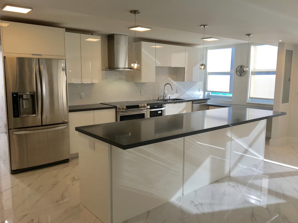The kitchen island
