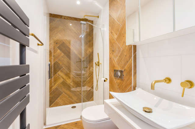 Flat conversion contemporary-badrum