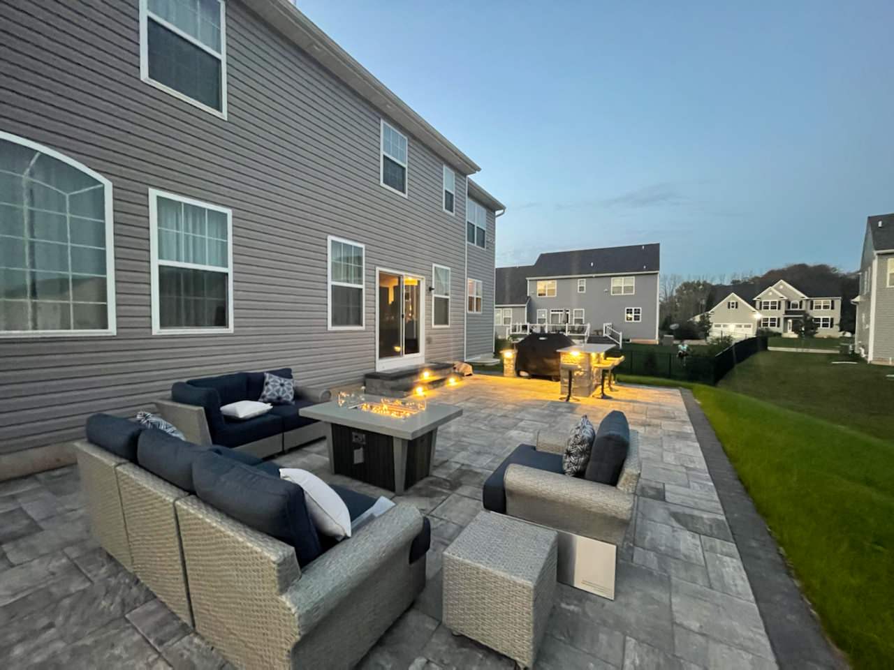 Cambridge Limestone Quarry Blend Patio/Outdoor BBQ area