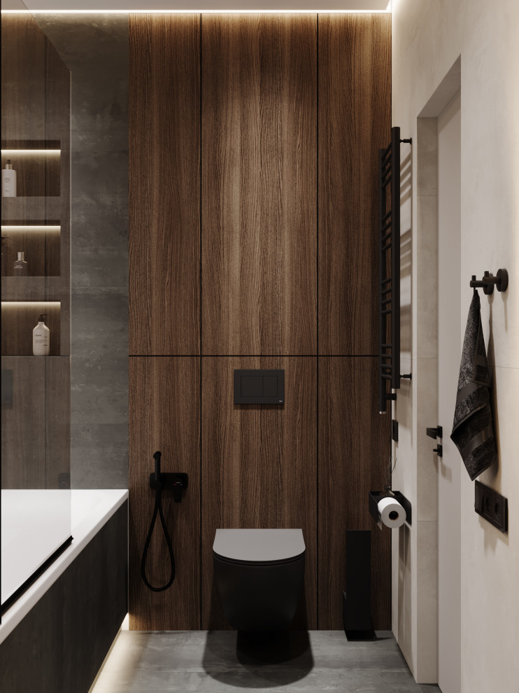 Брутальный современный интерьер, ЖК Румянцево Парк