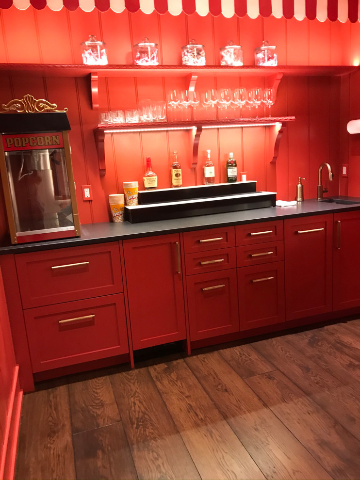 Photo of a modern home bar in Other.