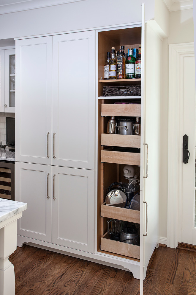 Tall Pantries with Roll-out Shelves - Transitional ...