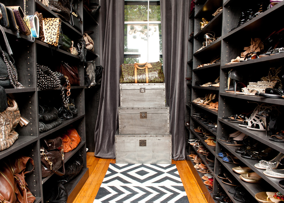 Inspiration for a contemporary walk-in wardrobe in St Louis.
