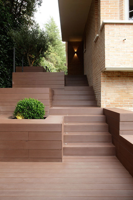 Jardín urbano_escalera de acceso - Casa de campo - Entrada - Madrid