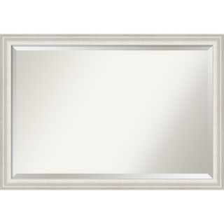 Trio White Wash Silver Bathroom Vanity Wall Mirror - Traditional ...