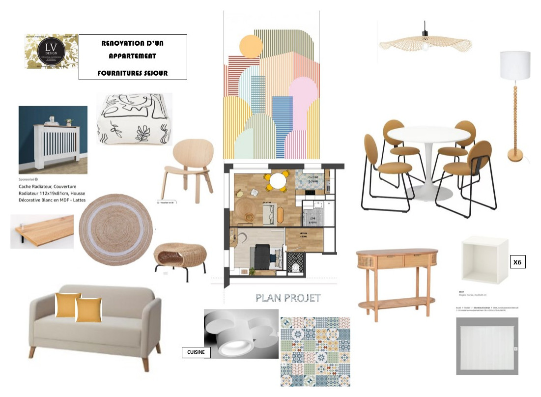 Aménagement et décoration d'un appartement de 35m2 pour mise en location