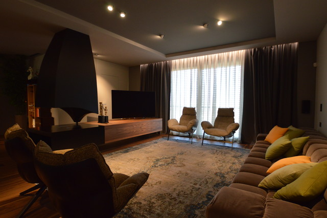 Penthouse modern-vardagsrum