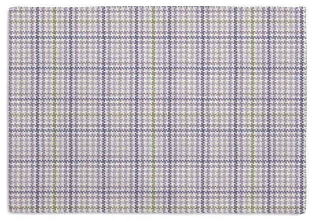 Plaid Purple Houndstooth Placemat, Set of 4
