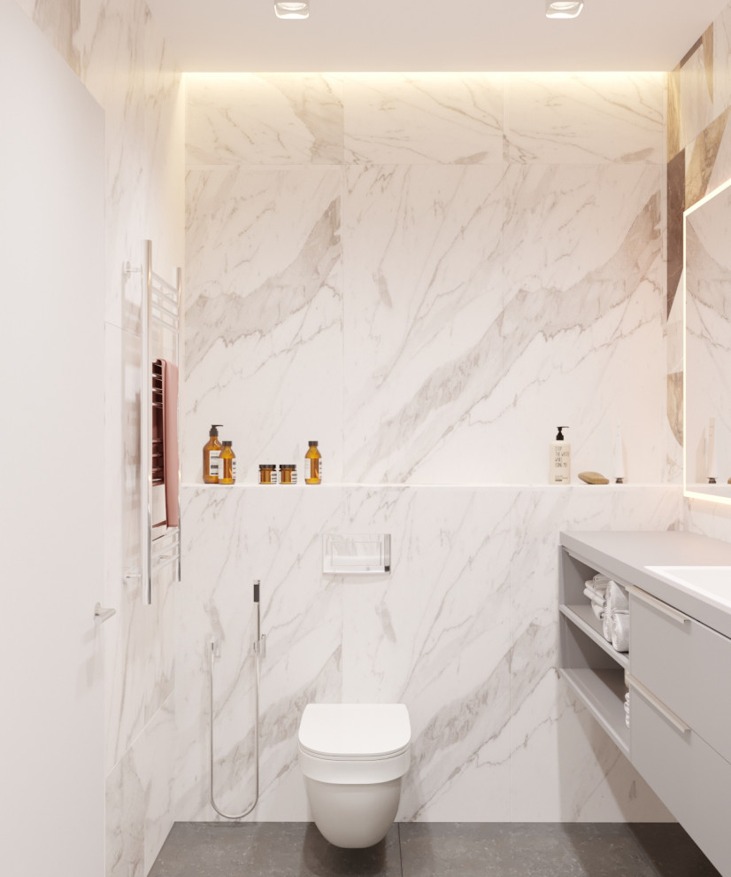 Квартира в минималистическом стиле 80 м^2 «ЖК Лазурные небеса» г.Казань