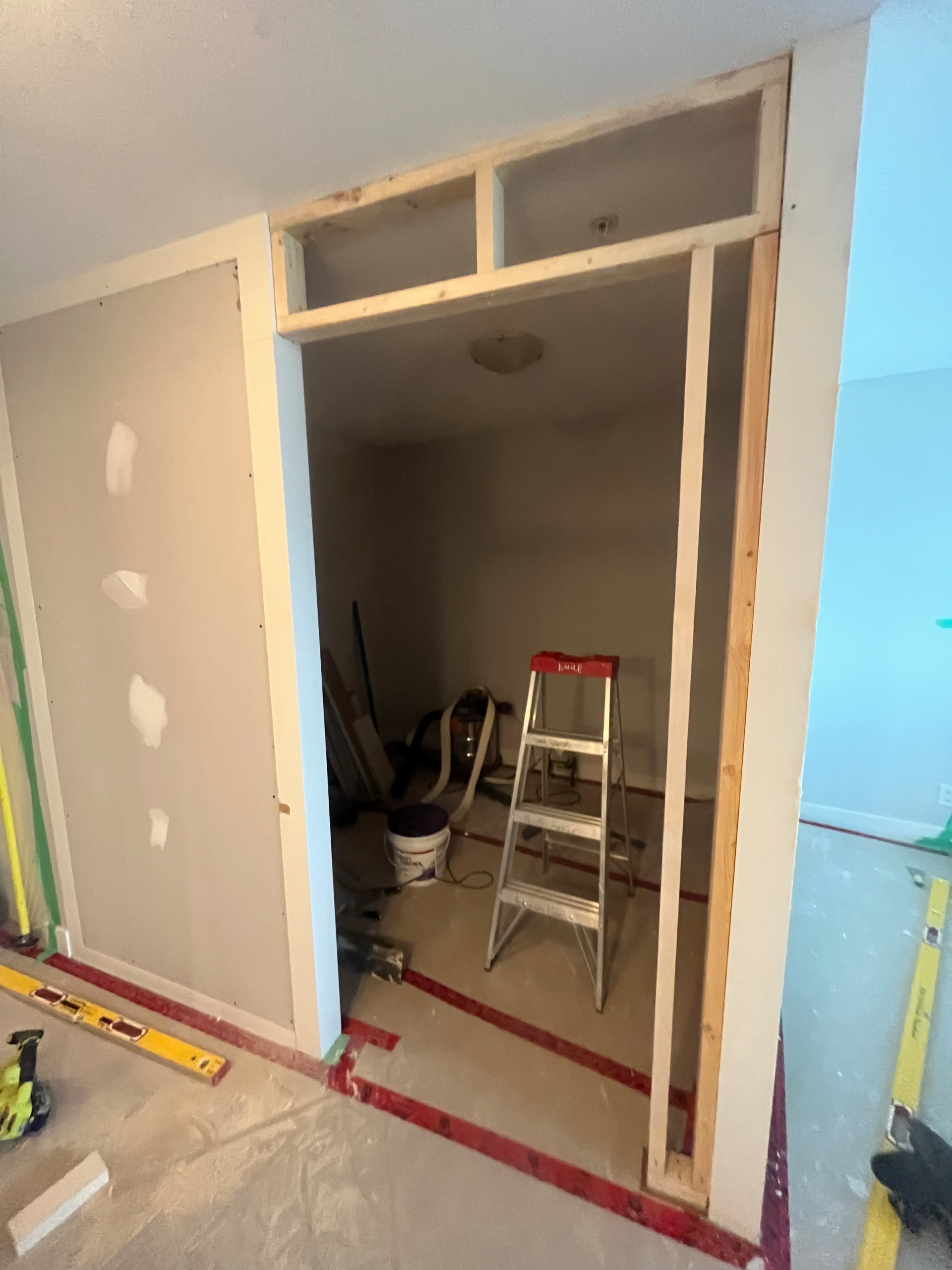 Glass wall removal/ Barn door install