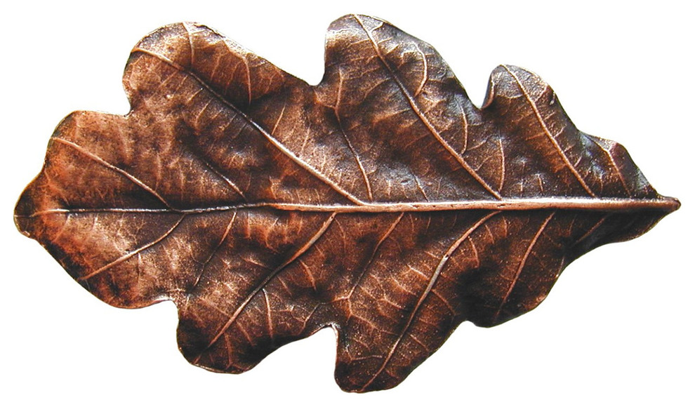 Oak Leaf Knob Antique Brass, Antique Copper