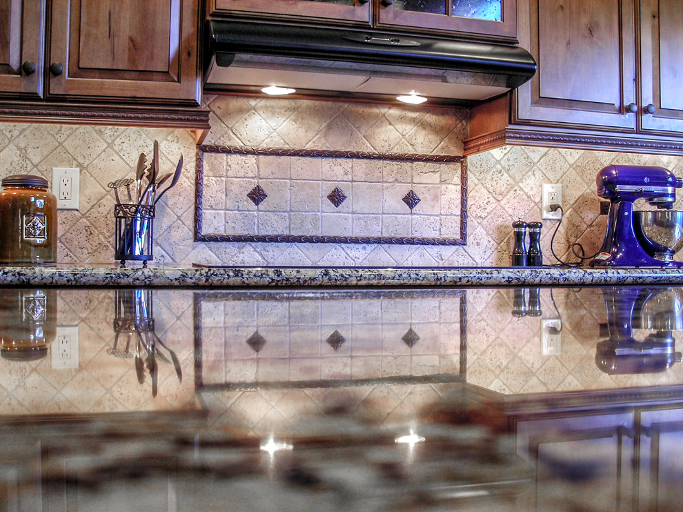 Inspiration for a mediterranean home design remodel in Phoenix