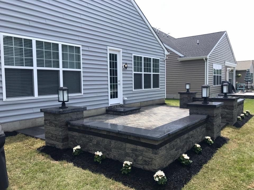 Howell, NJ Contemporary Patio with multiple pillars