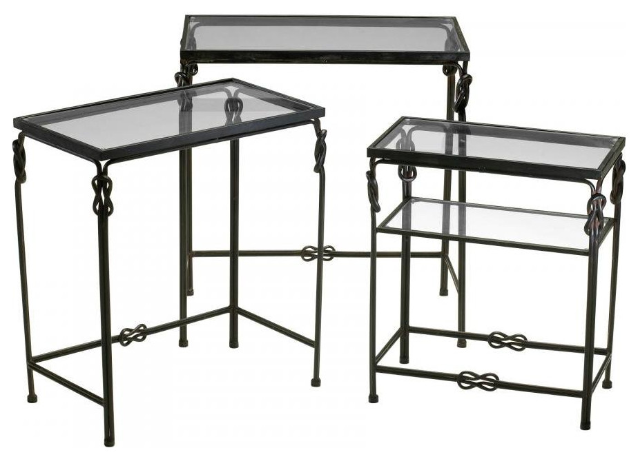 Rustic Iron Dupont Occasional Nesting Tables