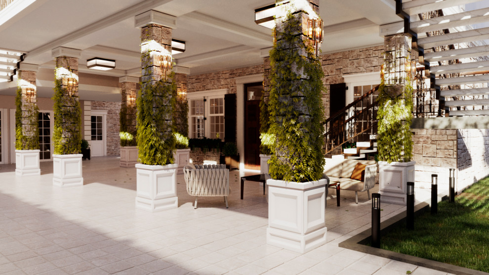 Реновация эстерьера частного отеля