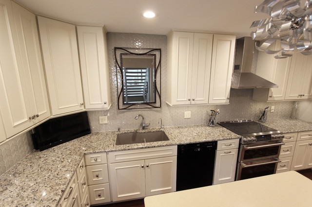 Medallion Painted White Chocolate Kitchen Cabinets With Petal