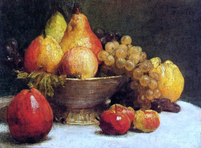 Henri Fantin-Latour Bowl of Fruit, 18"x24" Premium Archival Print