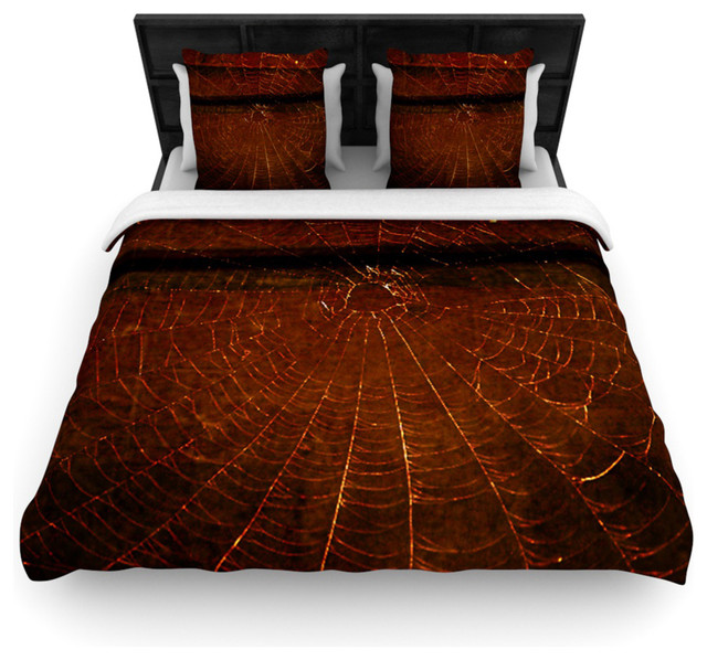 Robin Inson Dark Web Maroon Red Duvet Cover Contemporary Robin Inson Dark Web Maroon Red Duvet Cover Contemporary Covers And Sets By Kess Global Inc