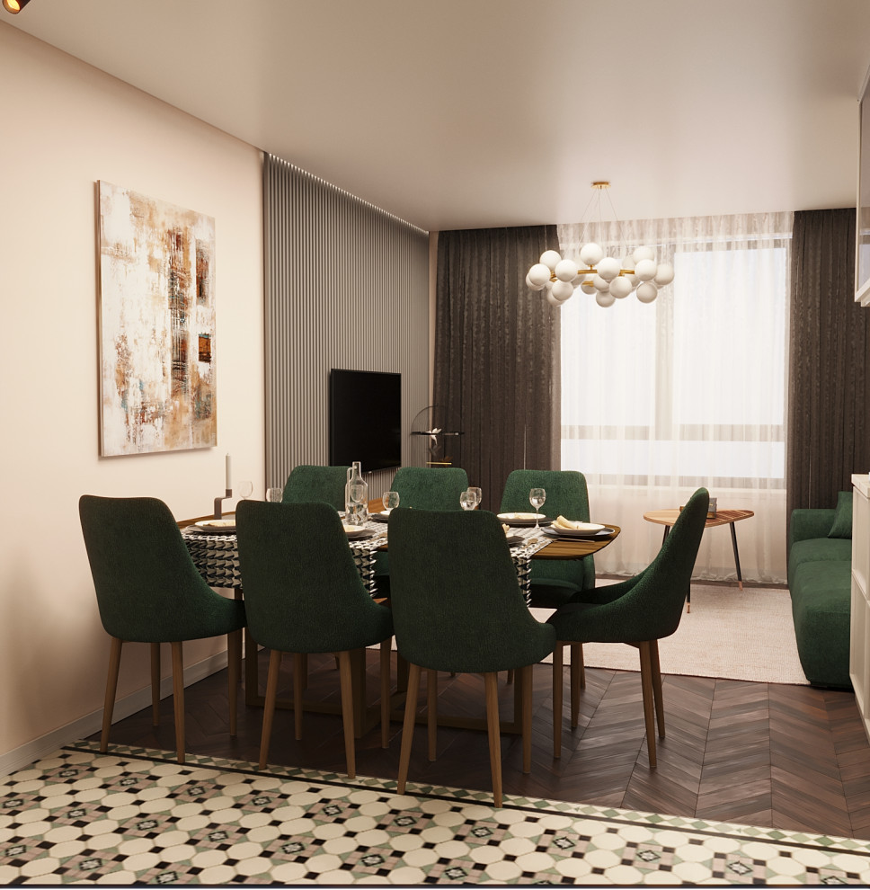 Дизайн проект 4-х комнатной квартиры, 117 кв.м