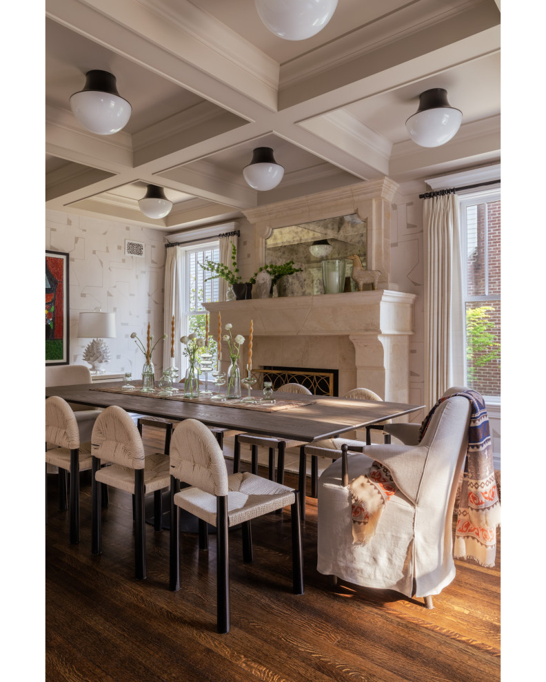 Transitional dining room photo in Orange County