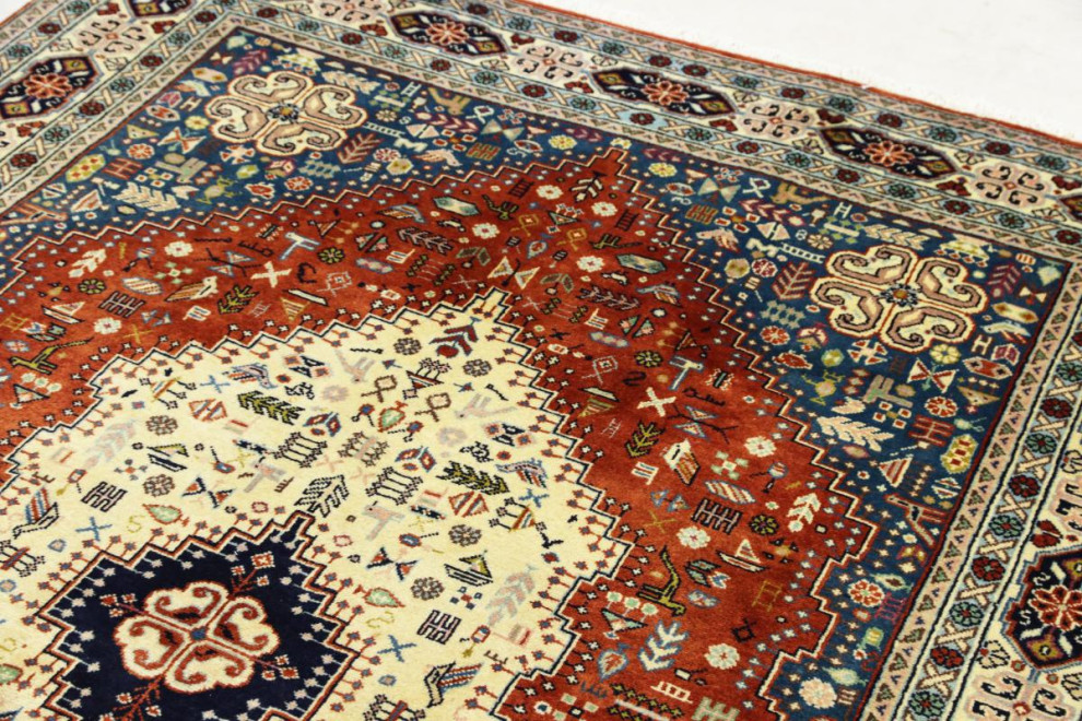 Persian Rug Ghashghai Sherkat 6'9"x4'11" Modern Hand Knotted, 6'9"x4'11