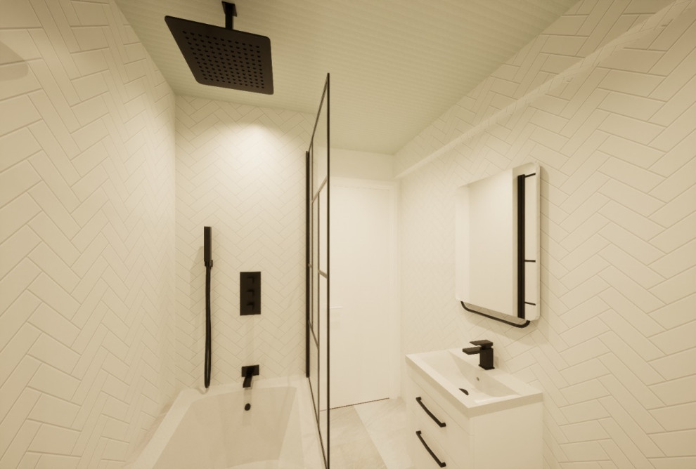 Idee per una piccola stanza da bagno minimal