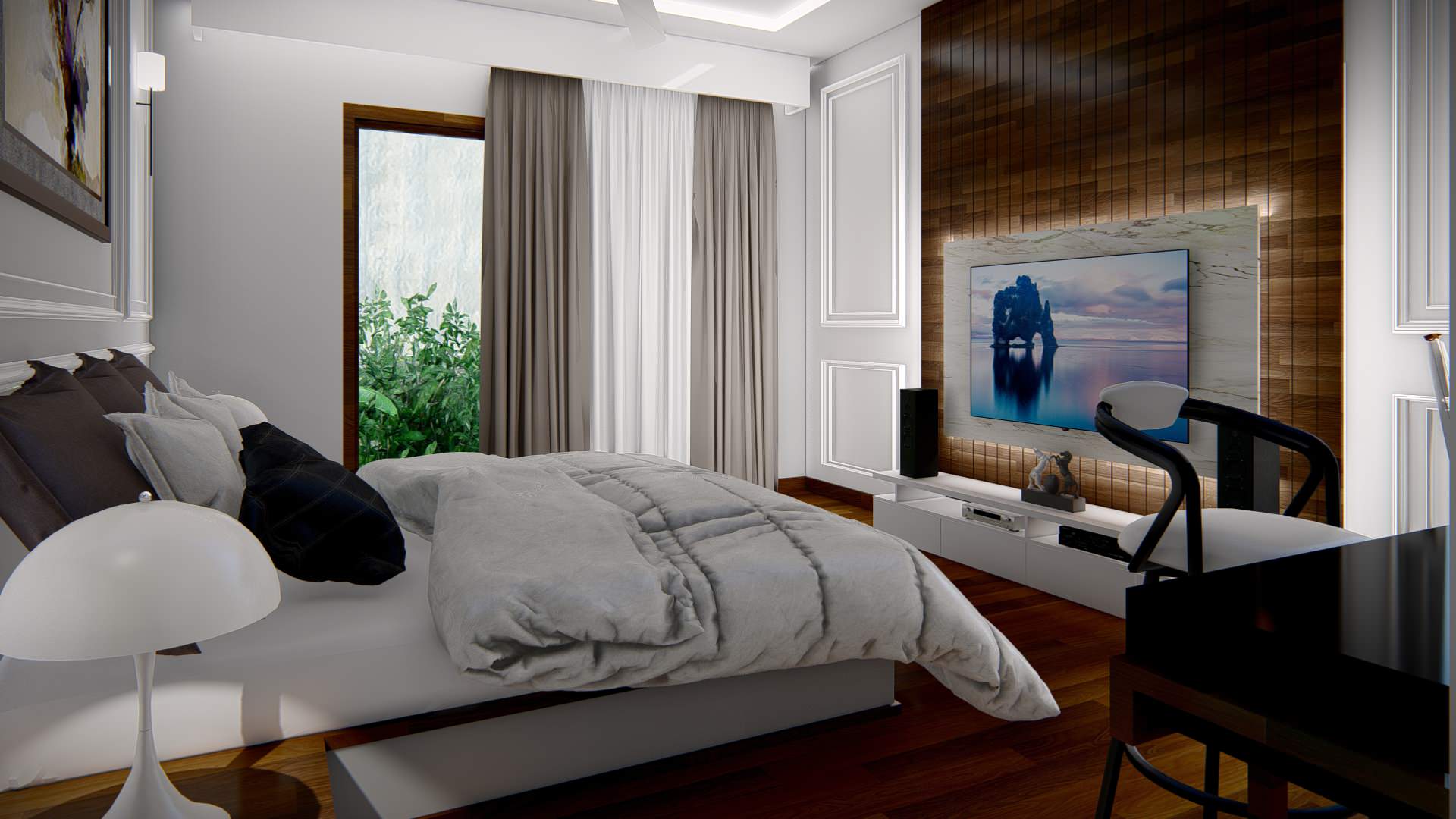 Contemporary Bedroom Interior at Barking