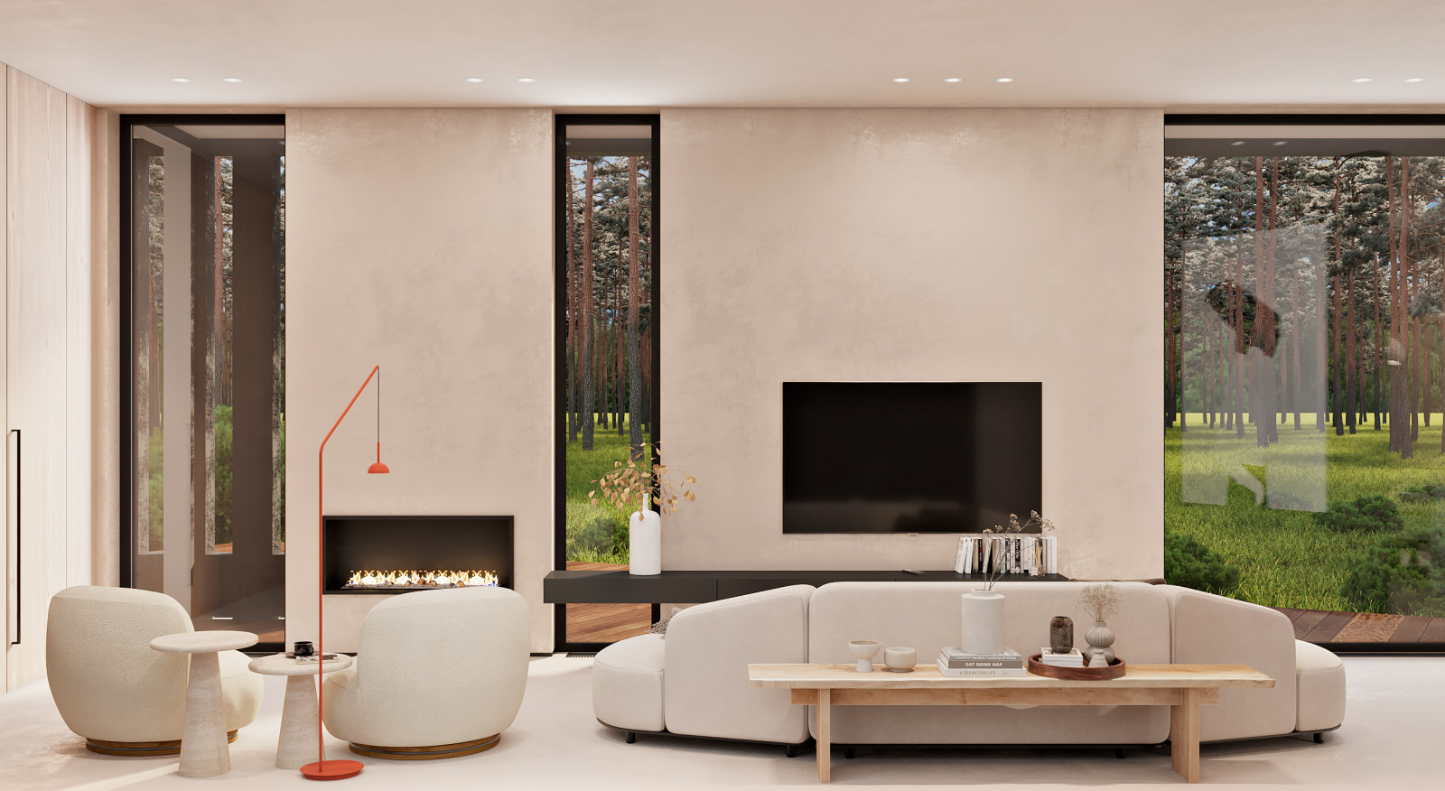 интерьер в теплых тонах