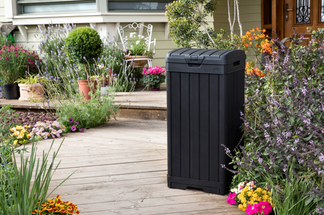 Rockford Grey Outdoor Trash Can - Keter