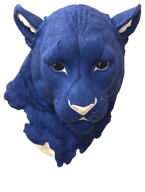 stuffed lion head wall mount