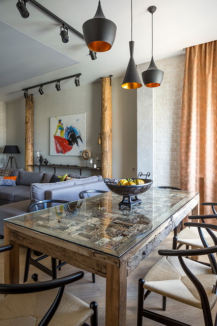 Loft eklektisk-spisestue