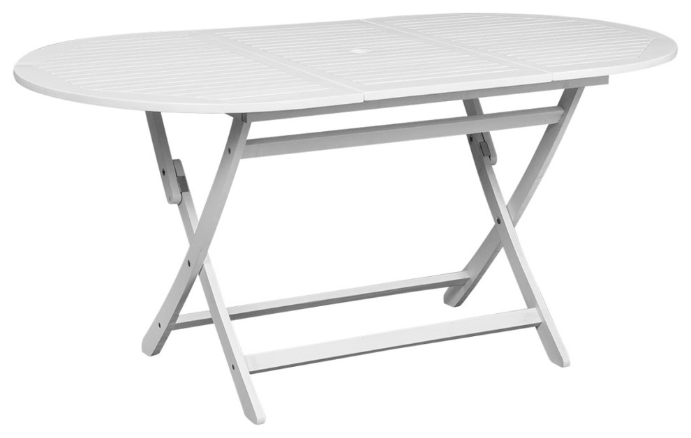 Vidaxl Solid Wood Outdoor Dining Table Foldable 63 Patio Garden Furniture