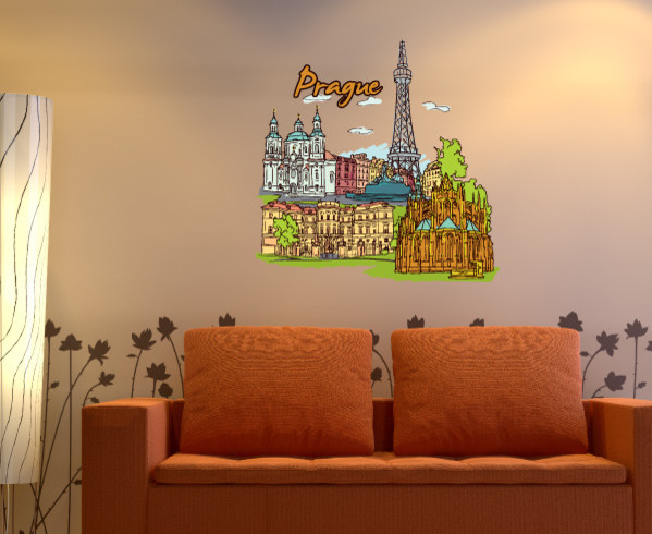 Famous City Vinyl Wall Decal FamousCityUScolor030; 18 in.