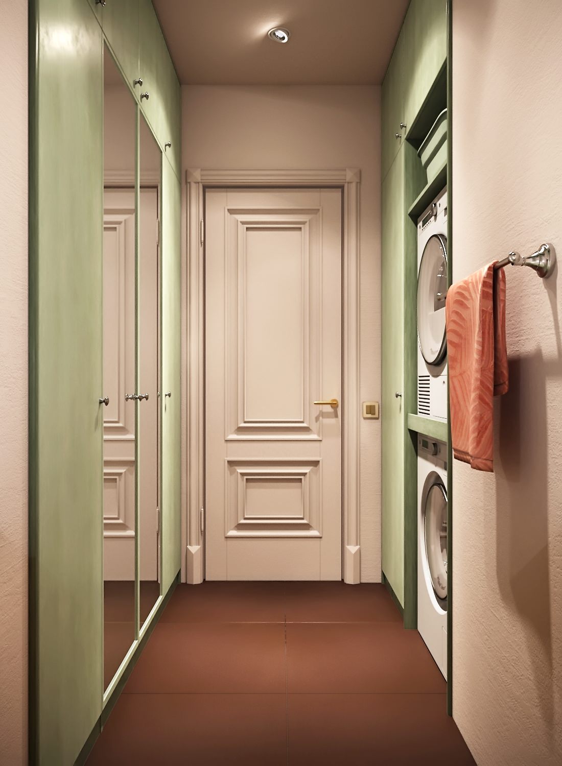 Кораллово-оливковый микс