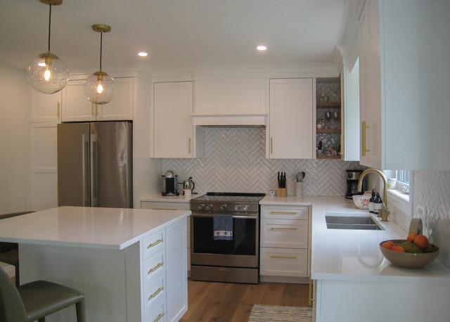 White on White transitional-kitchen