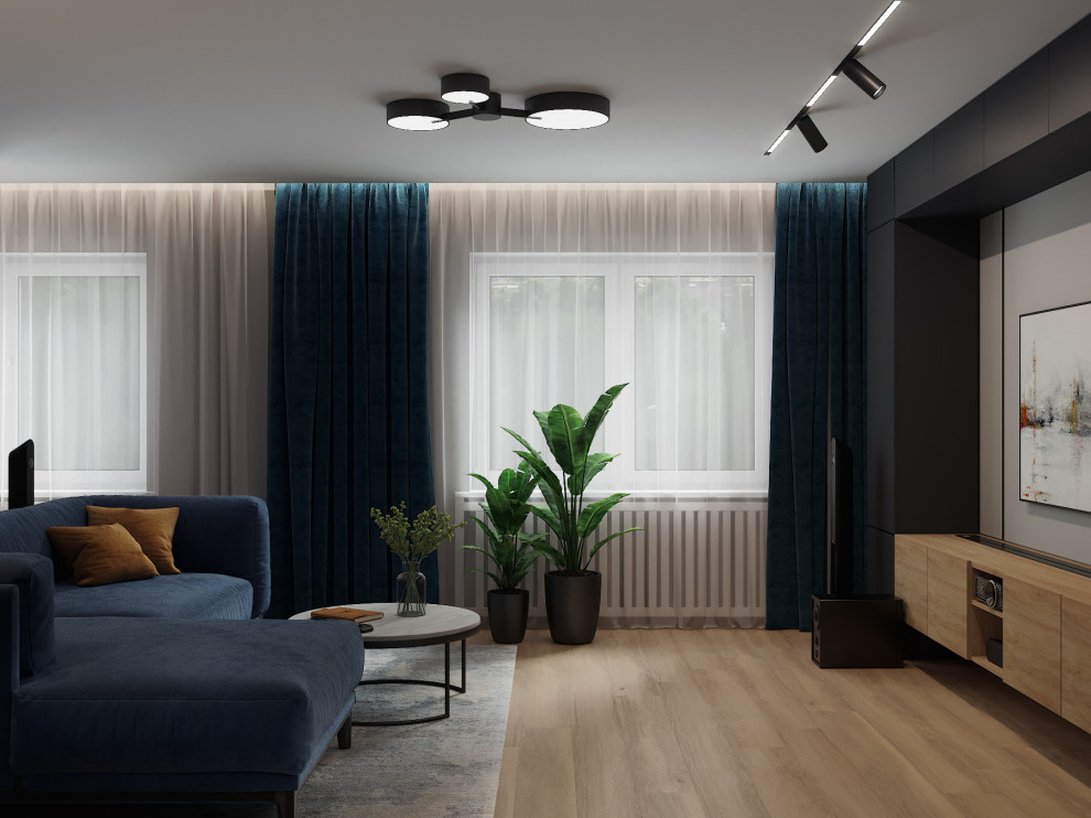 Визуализация дизайн-проекта квартиры 95 м кв, для пары с ребенком