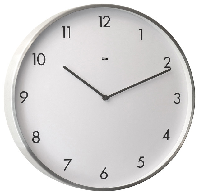 Bai 15" Aluminum Wall Clock Futura