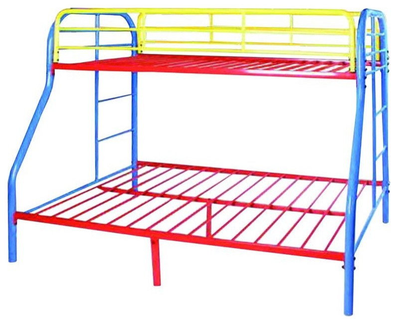 Twin Over Full Metal Bunk Bed, Multi-Color