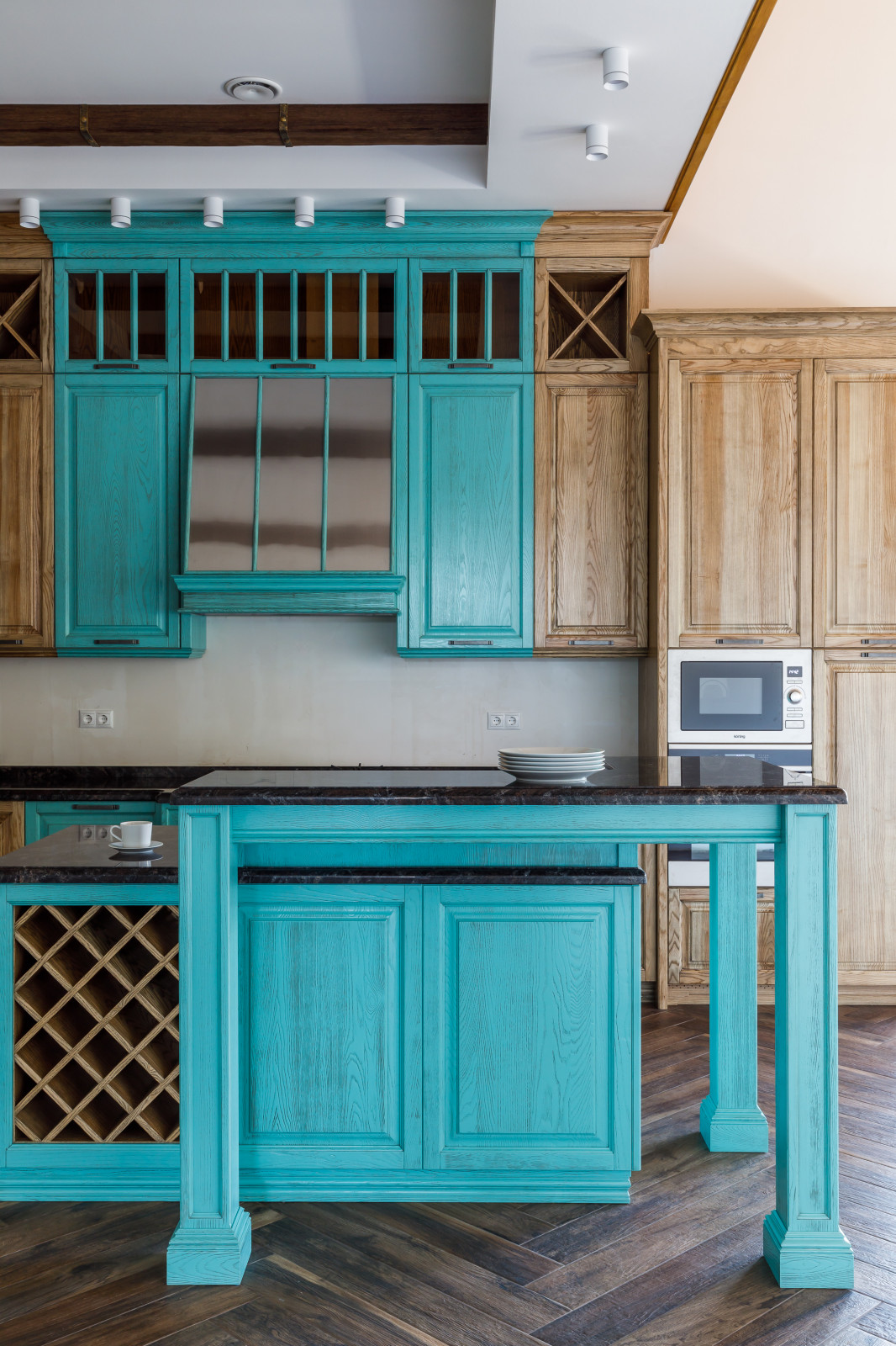 Кухня в бирюзовых оттенках