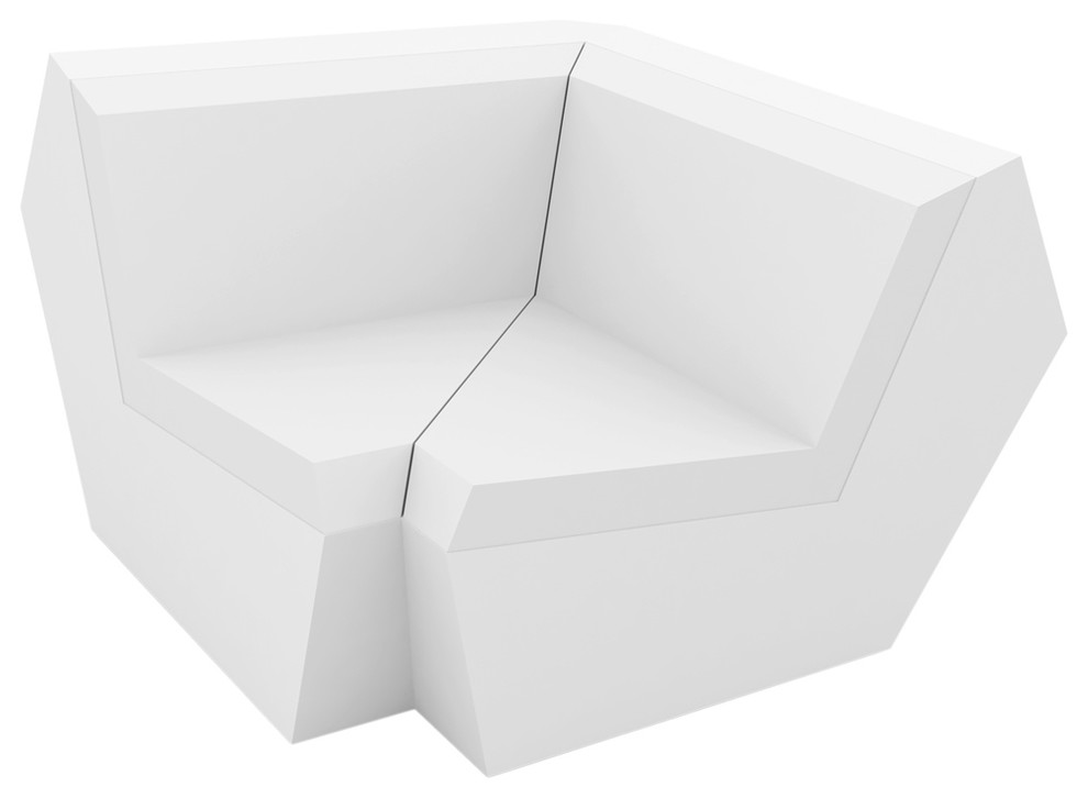 Vondom Faz Indoor/Outdoor Sectional Sofa Piece, Corner Contemporary Outdoor Sofas by