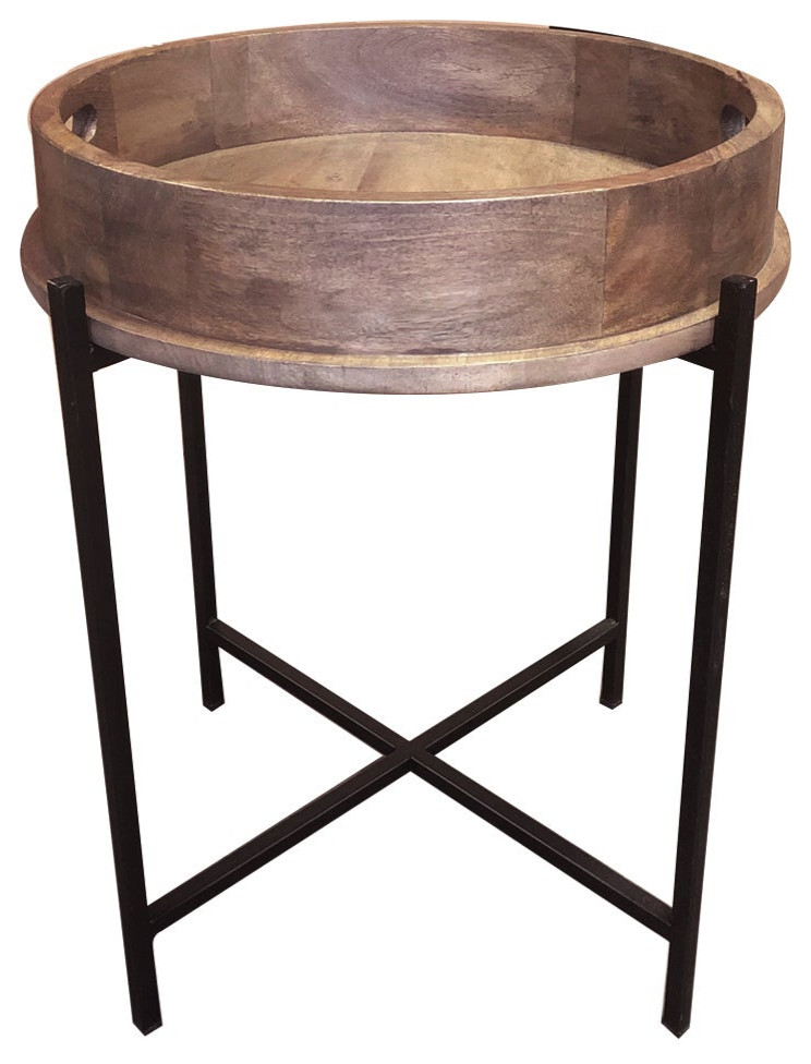 Barrel Side Table Industrial Side Tables And End Tables by Primitive Collections Houzz